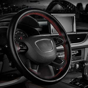 4 Color DIY Texture Soft Auto Car Steering Wheel Cover With Needles And Thread Artificial Leather Car Styling Covers Suite Hot