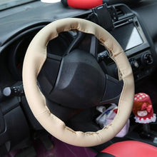 Load image into Gallery viewer, 4 Color DIY Texture Soft Auto Car Steering Wheel Cover With Needles And Thread Artificial Leather Car Styling Covers Suite Hot