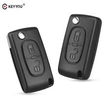 Load image into Gallery viewer, KEYYOU 2 Buttons Flip Folding Key Case Blank Shell For Peugeot 107 207 307 307S 308 407 607 2BT
